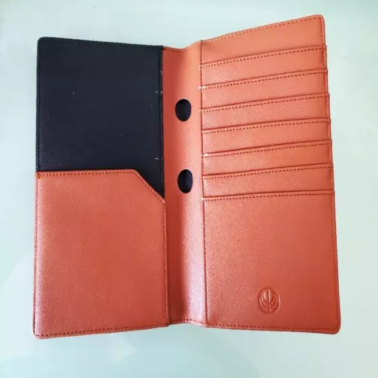 Unisex World Passport Holder, 7.3" x 4.7, Synthetic Brown Leather