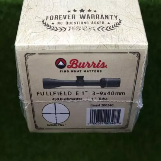 Burris Fullfield E1 3-9x40mm 450 Bushmster Scope Ballistic Plex Reticle 200348