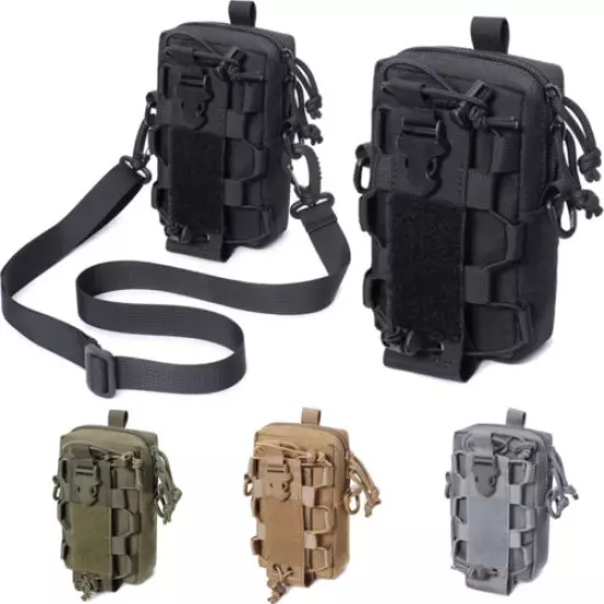 Tactical Molle Bottle Pouch Handbag Shoulder Pack Storage Bags Hiking Outdoor