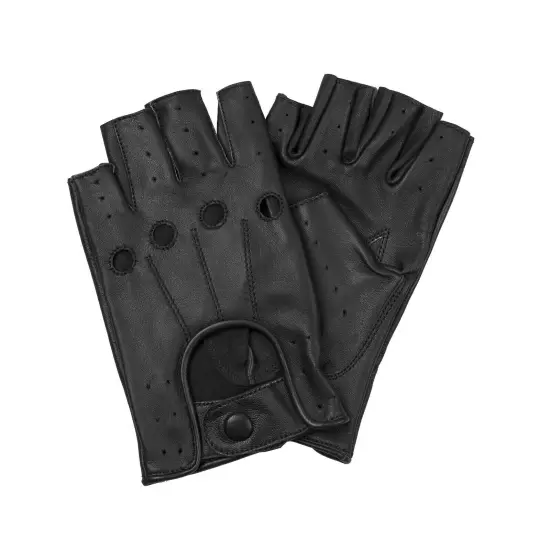 Fingerless 100% Genuine Leather Driving Gloves Chauffer Swift Wears