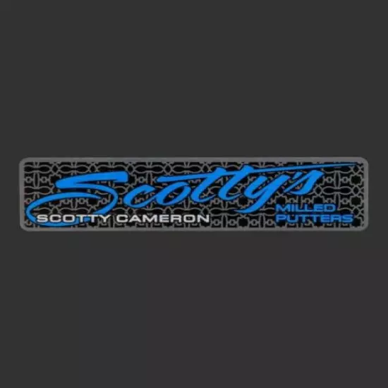 2021 Scotty Cameron Putters Script Sticker Rectangle Shaft Band Decal Large Blue