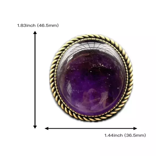 Natural Amethyst Stone Mens Bolo Tie Cowboy Vintage Alloy Waxed Rope Wedding