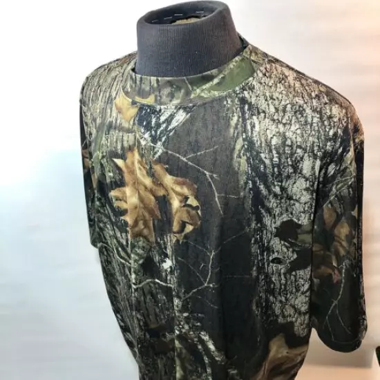 Men’s 2XL Vintage Mossy Oak Break UP Dri Fit Camouflage Camo T-shirt Lightweight