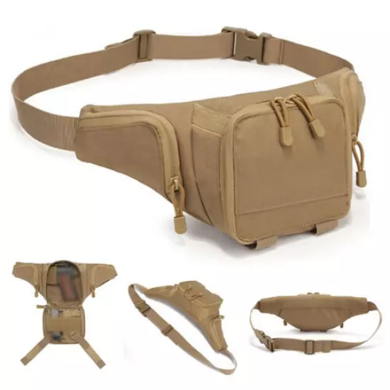 Tactical Pistol Gun Holster Waist Bag Fanny Pack Nylon Mobile Phone Storage Bags