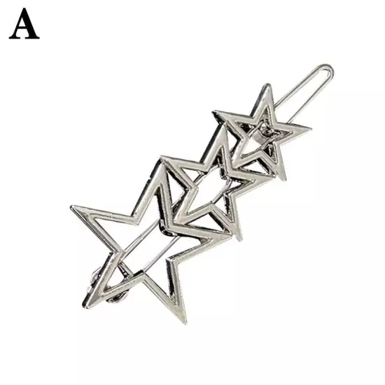 Women Girls Silver Hair Clips Metal Hair Clip Barrette Slide Hairpin Cl2 D1C8 _ж