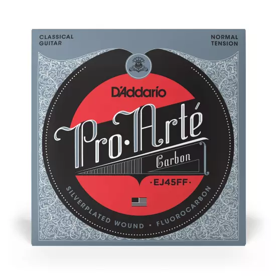 3-Pack D'Addario EJ45FF Pro-Arté Carbon Classical Guitar Strings, Normal Tensio