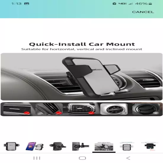 Amazon Basics Universal Smartphone Holder for Car Air Vent