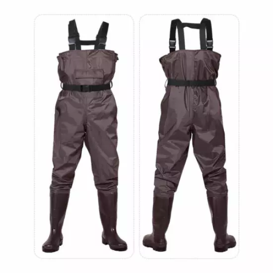 Bootfoot Chest Waders 2-Ply Nylon/PVC Waterproof Fishing Hunting for Men Women