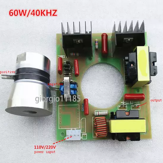 110VAC 60W 40KHz Ultrasonic Cleaning Transducer Cleaner & Driver Board