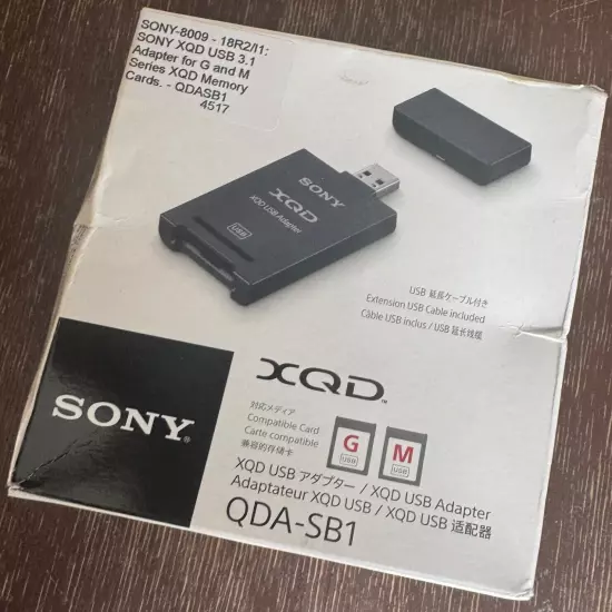 Sony XQD Memory Card Reader USB 3.1 Model QDA-SB1 • New Open Box