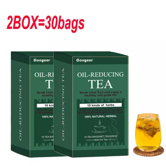 Oil-Reducing Tea-10 Herbal with Excellent Formula, Oil Cleansing Tea for Liver