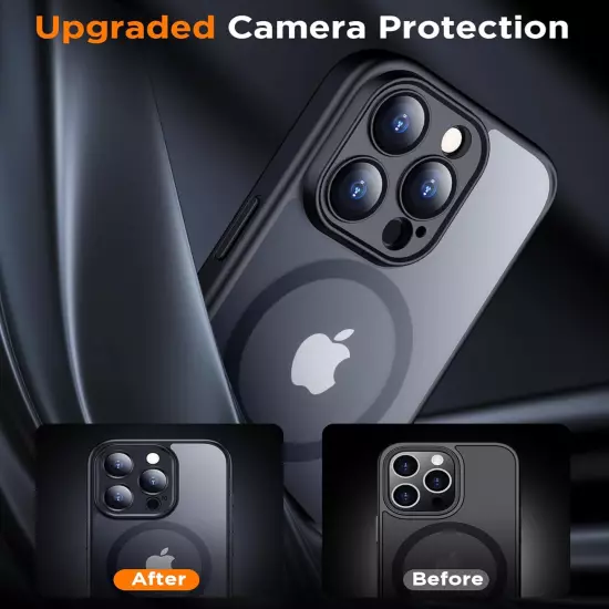 iPhone 16 Pro Case - Magnetic Translucent+2 Glass Protectors, Camera Protection