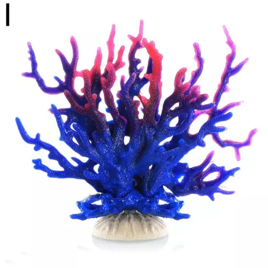 Artificial Coral Ornament Resin Fish Tank Plant Aquarium Landscape S4H8