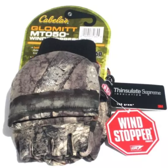 Cabela's MT050 Extreme Thinsulate Insulated Men's Hunting Camo Glomitts Gloves