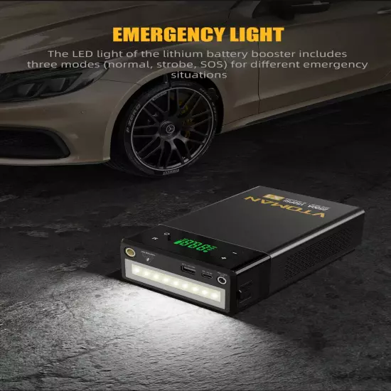 Car Jump Starter Portable Power Bank with Air Compressor 150 PSI Starting Device