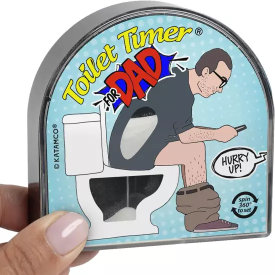 Toilet Timer (Dad), Funny Gift for Men, Husband, Dad, Birthday, Christmas, More