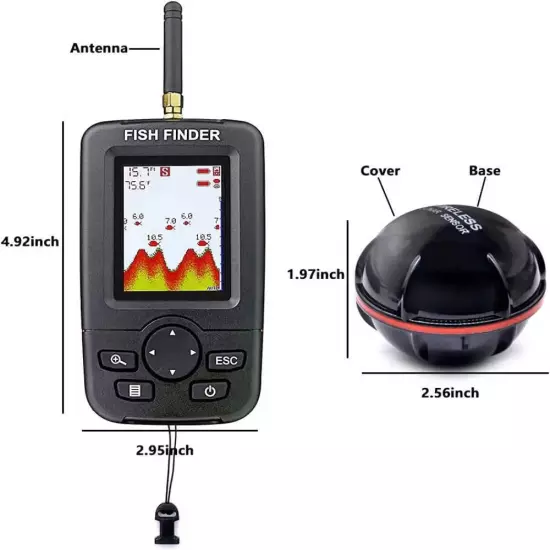 LUCKY Wireless Sonar Fishing Alert Fish Finder Underwater Echo Sounder Fishing D