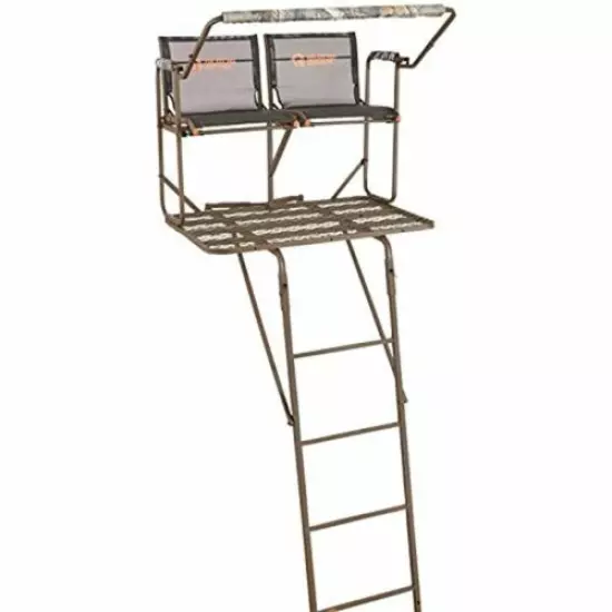 Guide Gear 17' 2-Man Ladder Tree Stand Climbing Hunt Seat, Hunting Gear Equipmen