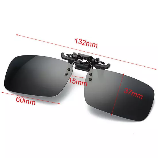 Mens Polarized Day Night Vision Flip-up Clip-on Lens Driving Glasses Sunglasses