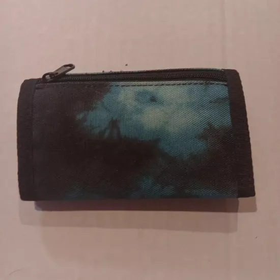 Quiksilver Everydaily Trifold Wallet - Green Black Turquoise - New NWOT