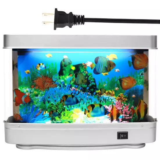 Fake Fish Tank Baby Aquarium Toy - Mini Crib Aquarium Lamp. Artificial Fish L...