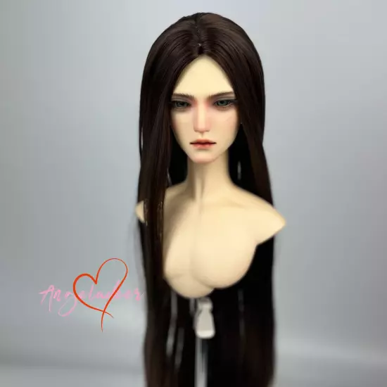 1/6 1/4 1/3 Uncle BJD Wig Long Doll Hair Soft Milk Fiber Center Parting 7 Colors