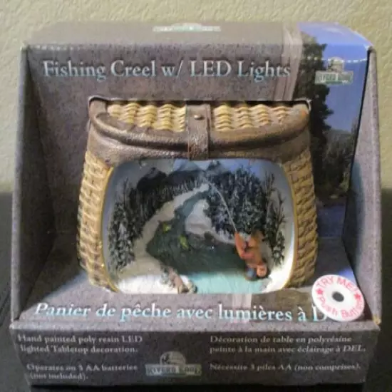 Rivers Edge Fishing Creel W/LED Lights NEW