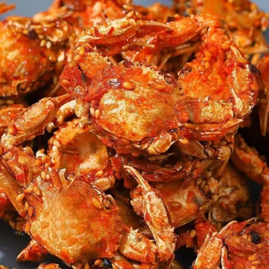 Spicy Baby Crab Instant Seafood Snacks Sweet & Spicy Crispy Dried Baby Crab