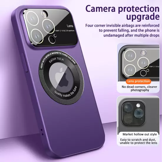 For iPhone 14 Pro Max 14 13 Pro 12 Mag Safe Magnetic Lens Shockproof Case Cover