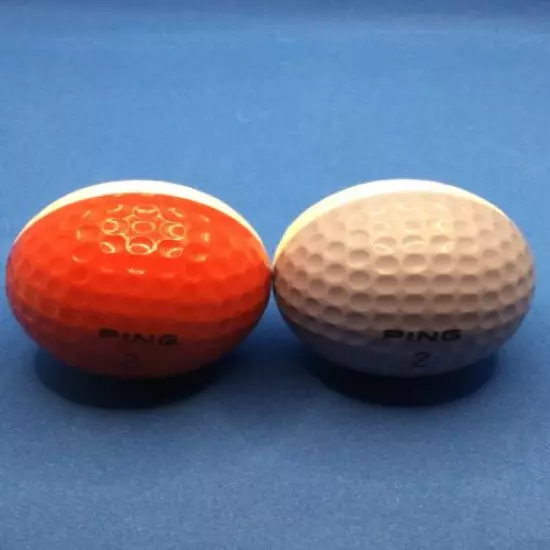 Ping 2 Vintage Golf Balls Purple/White & Red White Christmas Rare. 