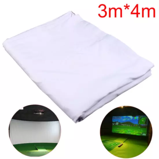 3*2m / 3*4m Indoor Golf Ball Simulator Impact Display Projection Screen White