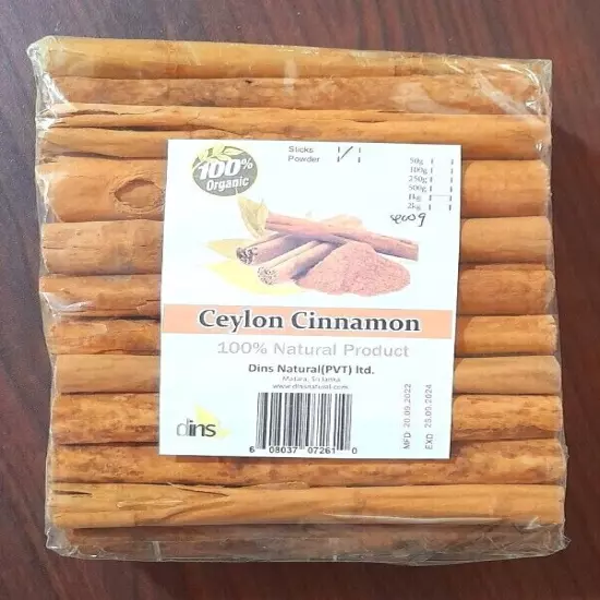  Natural Organic Ceylon Cinnamon sticks -Dins natural Brand from Sri Lanka