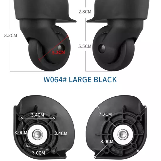 W064 Luggage Reel, Air Travel Case, Universal Roller, Silent Wheel Shock Casters