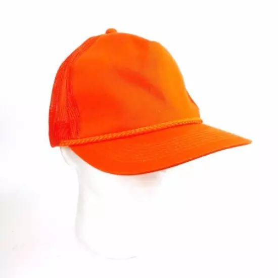 Orange Hunting Hat Safety Cap Adjustable Snapback Mesh Back Youngan 5 Panel 