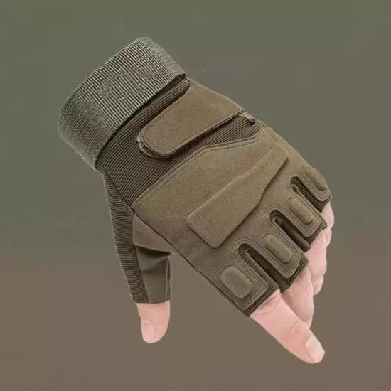 Tactical Gloves Army SWAT Military Combat Hunting Shooting Duty Gear Fingerless