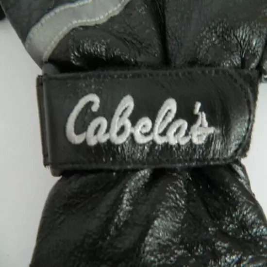 Cabela's Gore-Tex MotorSports Black Leather Gloves Size L