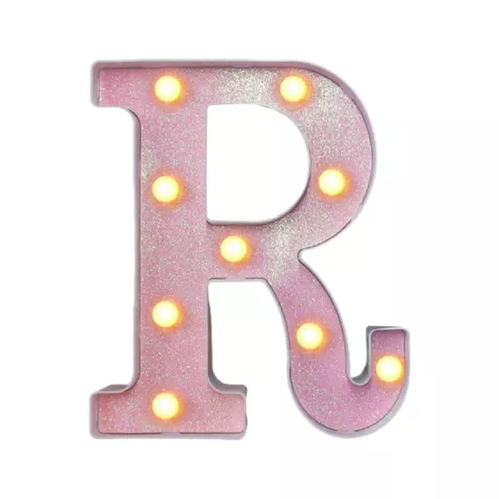 Led Light Up Letter,Pink Marquee LED Letter Lights 26 Alphabet,Lighted Letters A