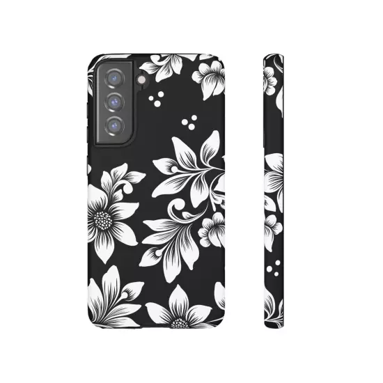 Black & White Floral Style - Tough Cases