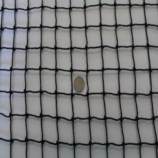  40' X 15' Black Square Nylon Lacrosse Impact Netting 1 1/2" #30 Hockey Net