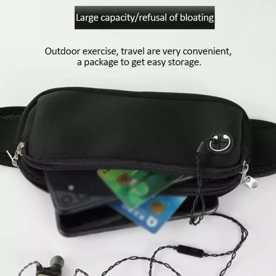 Running Belt Fanny Pack Waterproof Adjustable Elastic Belt Waist Bum Bag R C7X2