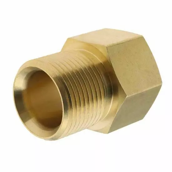 M22 22mm Female Thread to 14mm male Metric Adapter Pressure Washer Adapter Brass