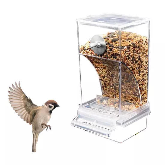 No Mess Bird Feeders Automatic Parrot Feeder Drinker Supply % Container Pet X9W8