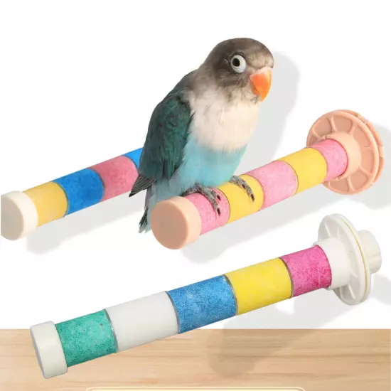 Bird Perch Stand Toy Quartz Stone Wearproof Grinding Claws Bird Cage Accessories