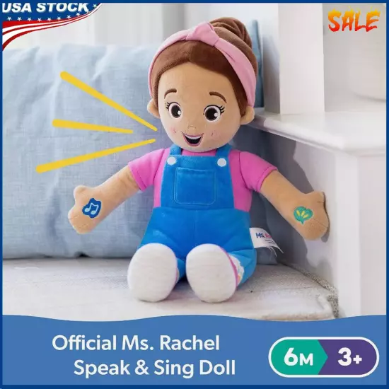 Ms. Rachel Speak & Sing Cuddle & Comfort Doll 30 cm Toy Brand New