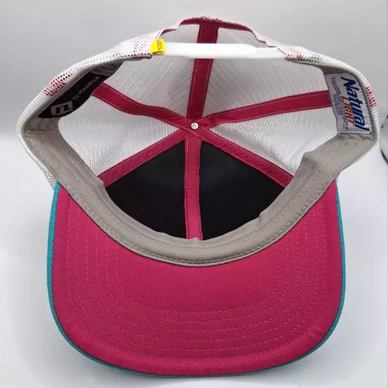 NATURAL NATTY LIGHT Pink/Teal NATURDAYS FLAMINGO TRUCKER HAT Baseball Cap NWOT