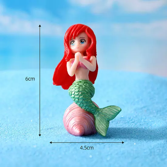 Pretty Mermaid Figurines For Aquarium Artificial Mermaid Ornaments Fish Tank Sn