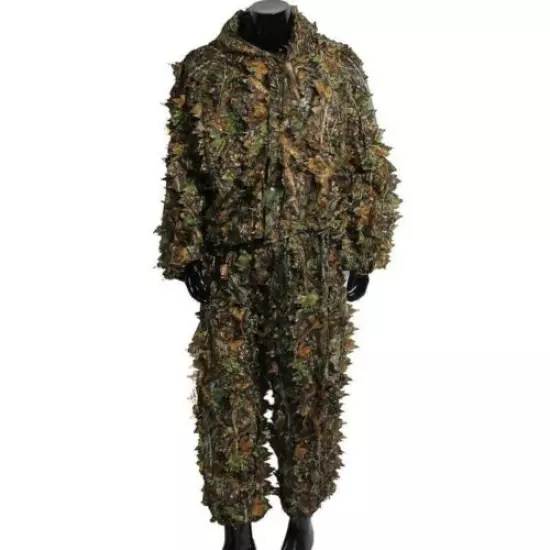 Ghillie Suit 3D Leafy Camo Hunting Suits Woodland Gilly Suits XL or XXL Costume