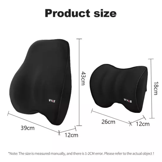 Car Pillow Lumbar Support Back Cushion Car Seat Neck Pillow Auto Pillow Cushion