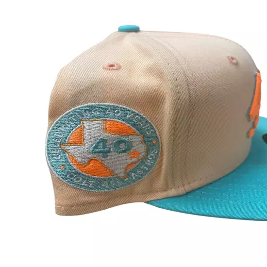 New Era Caps HOUSTON COLTS FITTED HAT 'Peach/Mint' Unisex Size 7 1/8 - 70725296