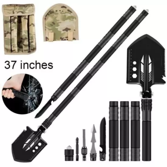 Stainless Steel Folding Tactical Shovel Camping Emergency Hiking Survival Shovel